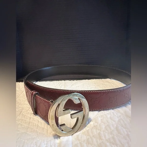 Gucci | Accessories | Authentic Gucci Maroon Belt | Poshmark